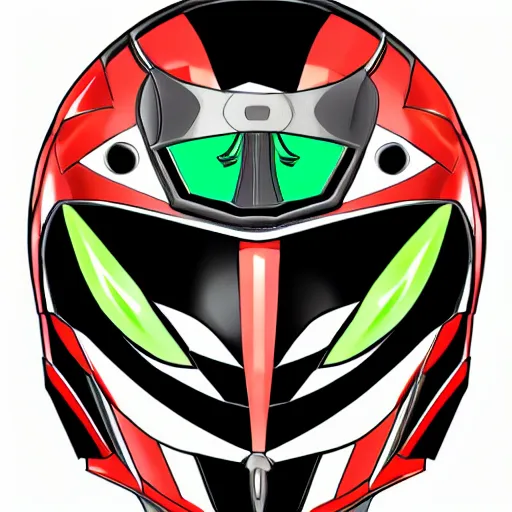 Prompt: Kamen rider helm