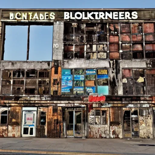 Image similar to abandoned blockbusters,