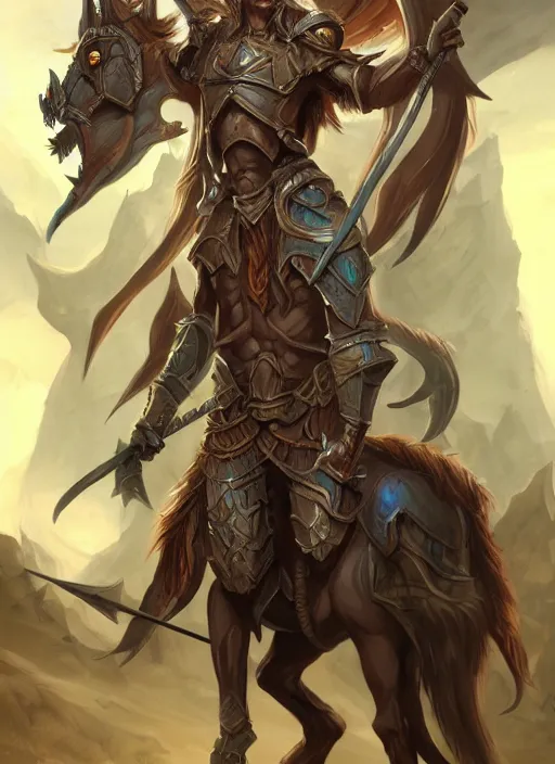 Image similar to dungeons and dragons art of centaur arch wizards, concept art, intense, illustration, digital painting, highly detailed, fantasy, trending on artstation,