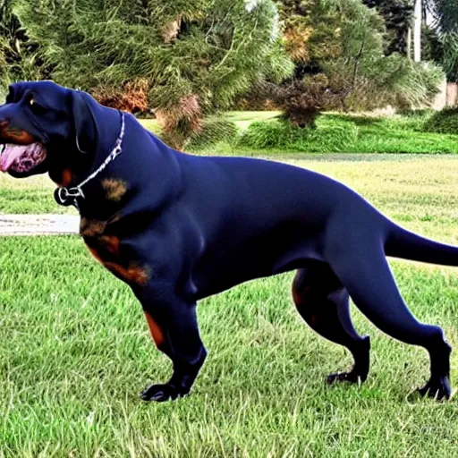 Image similar to dinosaur Rottweiler hybrid