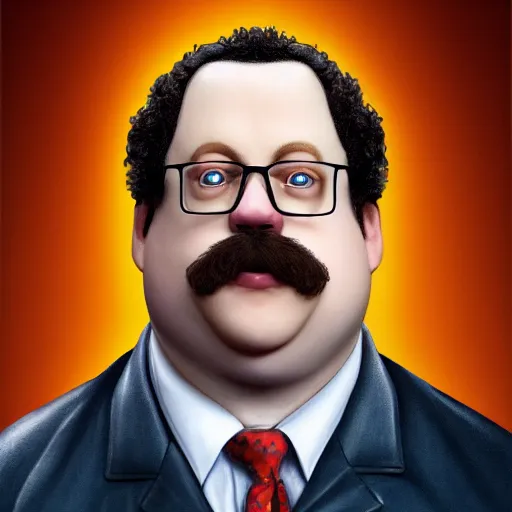 Image similar to the lovechild of paul blart and napoleon dynamite, realistic, hyperrealistic, 8 k resolution, hd quality, very detailed, highly detailed, intricate details, very realistic, trending on artstation, really realistic, very realistic