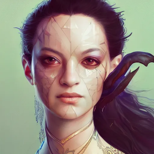 Prompt: a portrait of a young asia argento as a sorceress, urban motifs, intricate, elegant, highly detailed, digital painting, trending on artstation, concept art, smooth sharp focus, illustration, art by artgerm and greg rutkowski