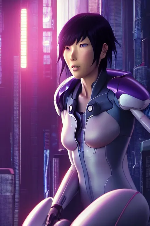 Image similar to weta disney pixar movie still portrait photo of motoko kusanagi ghost in the shell anime : : as cyborg woman by pixar : : by ilya kuvshinov, rossdraws, artgerm, maxim cover, octane render, anime, octane render, 3 d, volumetric lighting, anti aliasing, raytracing : :