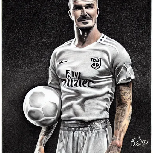 Image similar to beautiful lifelike painting of david beckham human horse centaur soccer star, majestic cinematic, hyperreal detailed facial features and uv lighting, art by ed roth and basil wolverton