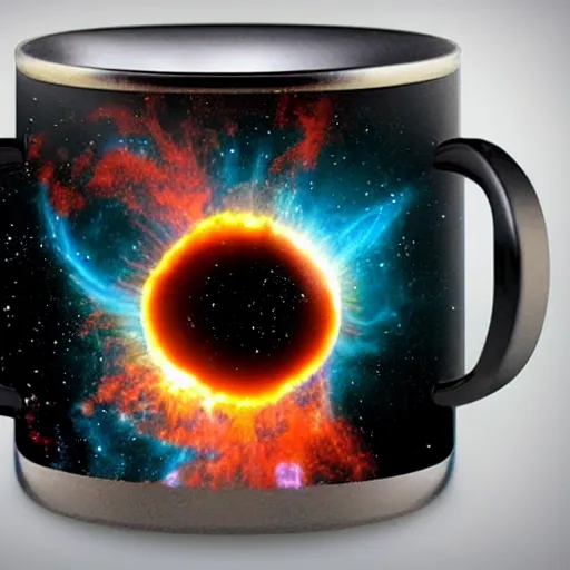 Prompt: a supernova inside a mug