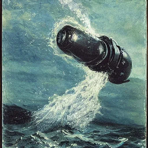 Image similar to deep sea robot by alfred stevens