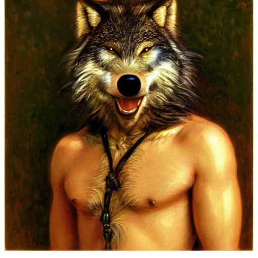 Prompt: a male boarwolfman boar wolf man wearing a shirt furry arms furry body walking stick new york. furaffinity furry art detailed face painting by gaston bussiere craig mullins jc leyendecker gustav klimt artgerm greg rutkowski furry