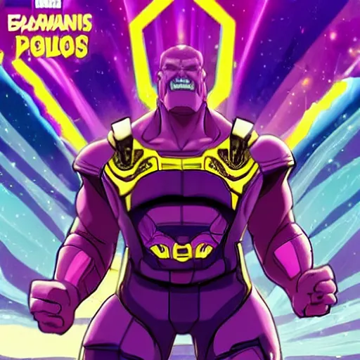 Image similar to thanos as a popstar