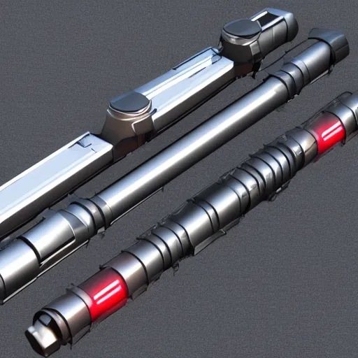 Image similar to X-shaped lightsaber, detailed photo, futuristic