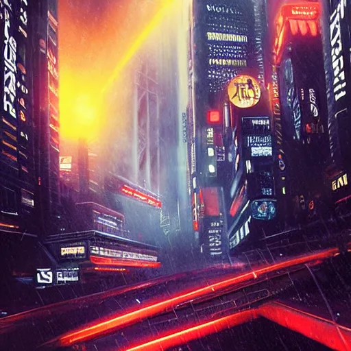 Image similar to live blade runner city in 3d