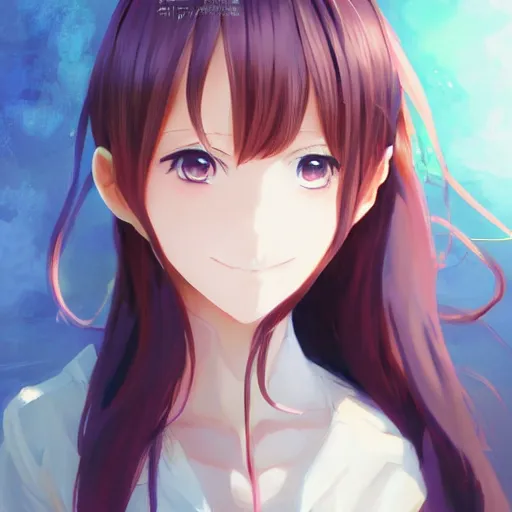 Prompt: an anime portrait of a cute girl by Stanley Artgerm Lau, TAMON KETSUYUKI, KAWAMURA TSUKASA, MUTOU KOUCHA, WLOP, SATOU TOMOYUKI, KATSURA YOSHIHIRO, PONKOTSU WORKS, Marc Simonetti, and Sakimichan, trending on artstation