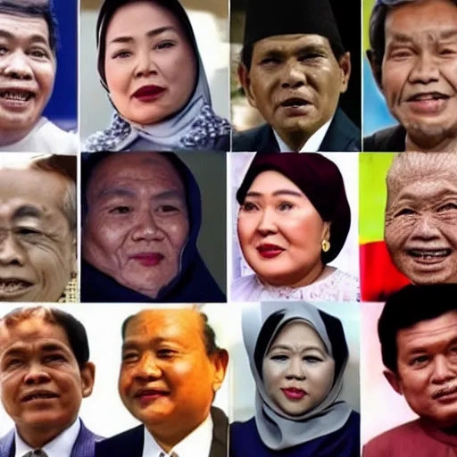 Prompt: indonesia iconic politician, perfect faces