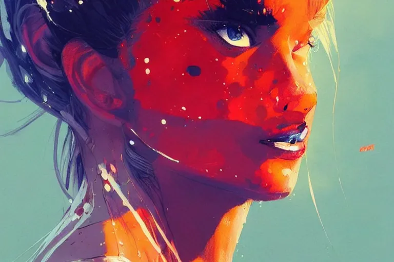 Image similar to a ultradetailed beautiful painting of a stylish boxer girl, by conrad roset, greg rutkowski and makoto shinkai trending on artstation