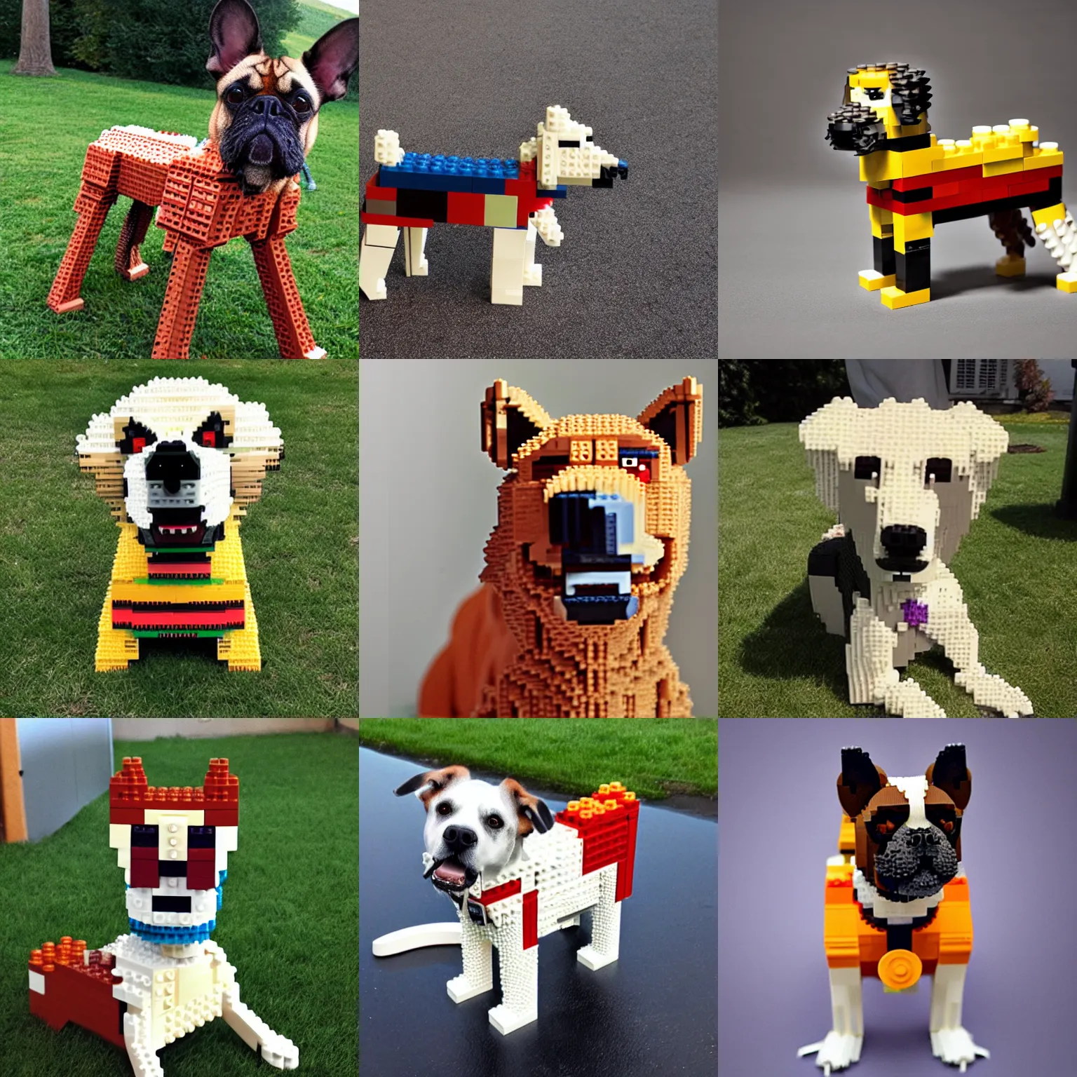 Prompt: a dog made of Lego