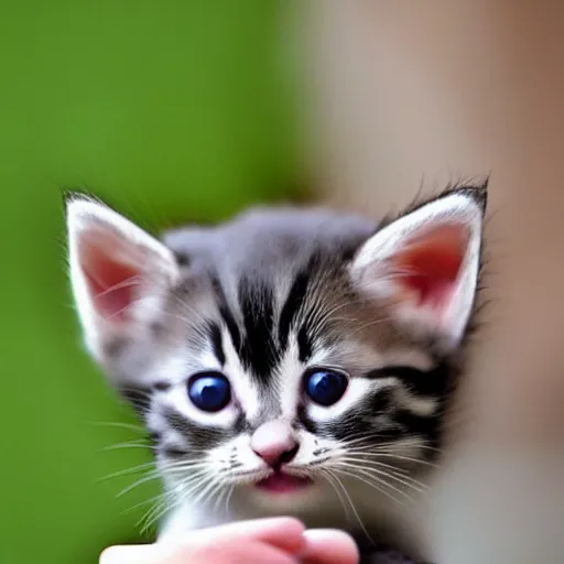 Image similar to cute kitten giving the middle finger