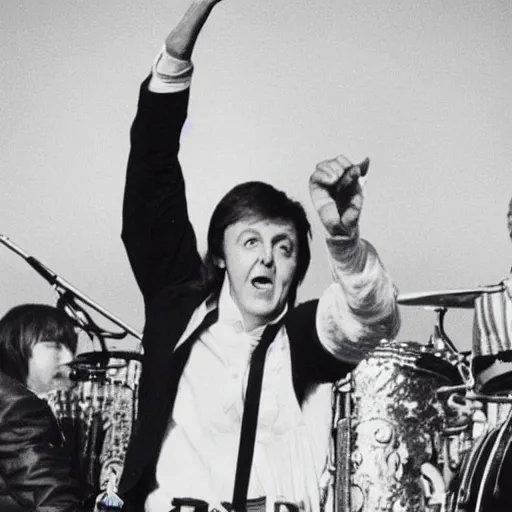 Image similar to paul mccartney preforming at a carnival