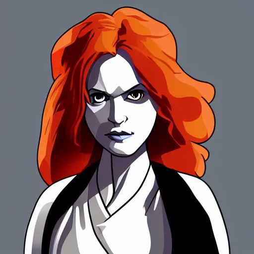 Image similar to detailed vector art of mara jade skywalker