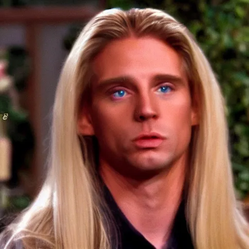 Image similar to beautiful long blond haired man starring in everybody loves raymond