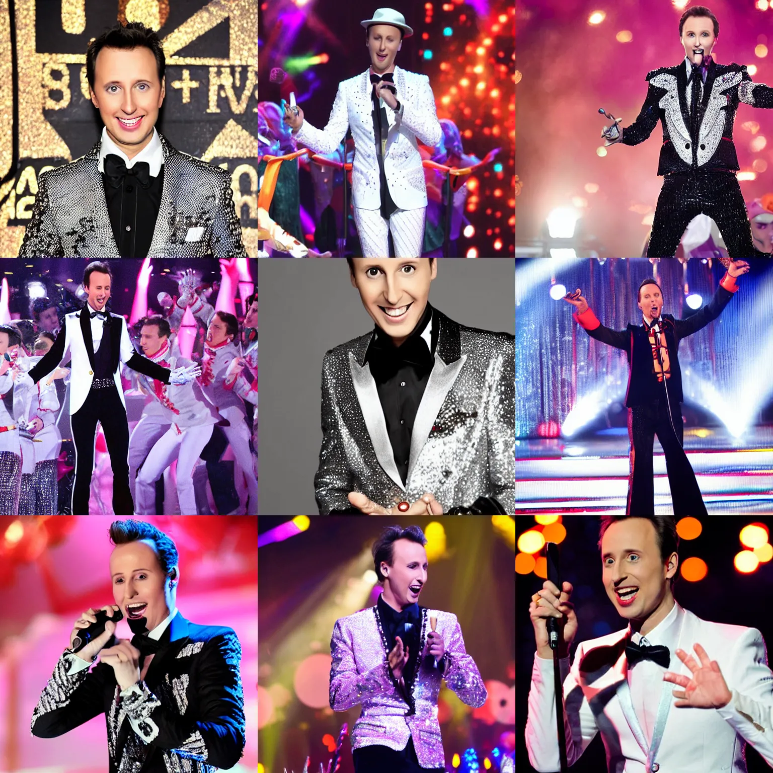 Prompt: vitas singer, new years eve