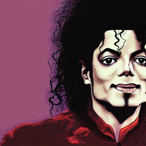 Prompt: digital painting of Michael Jackson by Jones Android, hyperdetailed