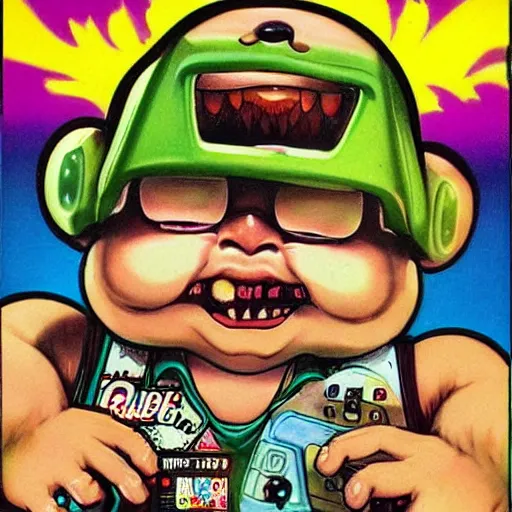 Prompt: “ garbage pail kids, hyper realistic video game concept art, 1 9 8 0 s. ”