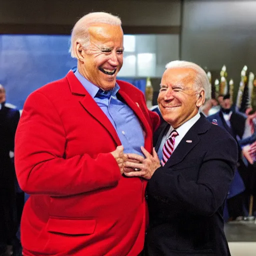 Image similar to joe biden as an extremely fat man