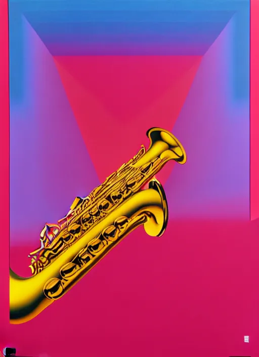 Prompt: saxophone by shusei nagaoka, kaws, david rudnick, airbrush on canvas, pastell colours, cell shaded, 8 k