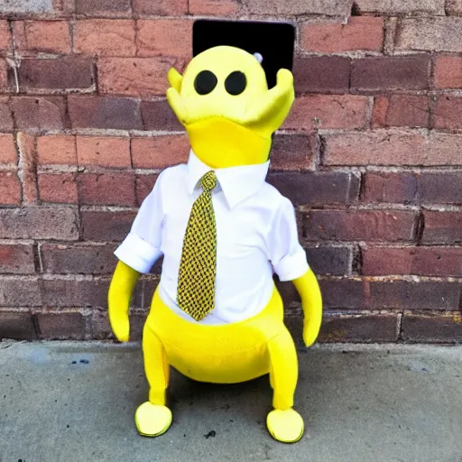 Image similar to banana dressed up for a day at the office