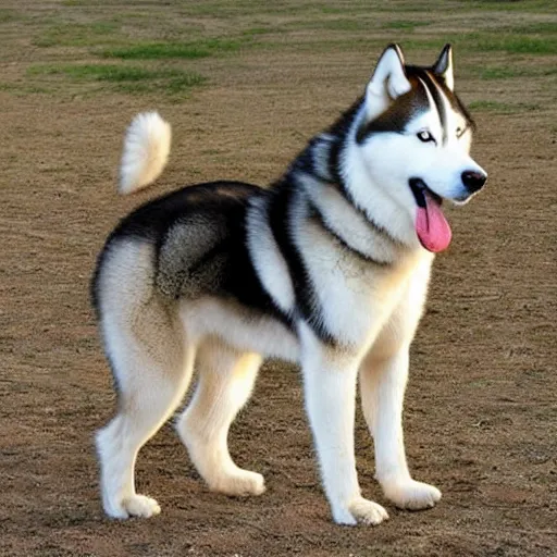 Image similar to millions of huskies, huskies everywhere, too many huskies