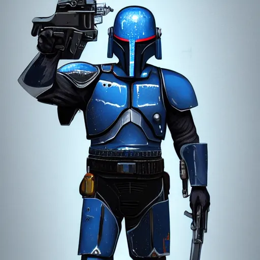 Image similar to masterpiece very detailed artwork of Jango Fett, sci fi, artstation, digital art