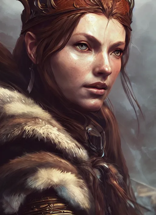 Prompt: a portrait aela the huntress from skyrim, intricate, tone mapped, ambient lighting, highly detailed, digital painting, artstation, concept art, sharp focus, by makoto shinkai and akihiko yoshida and hidari and wlop