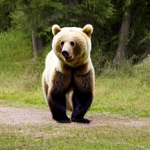 Image similar to a bear entering in picnic are, people are panicking and running