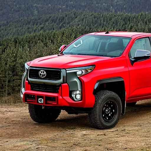 Image similar to toyota pickup 2 0 2 2 on the mountains professional photo