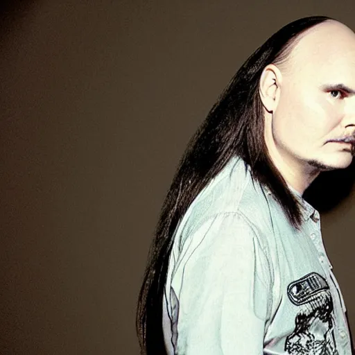 Image similar to Billy Corgan, mullet