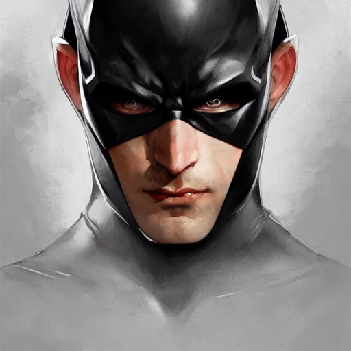 Prompt: portrait of young Batman, intricate, headshot, highly detailed, digital painting, artstation, concept art, sharp focus, cinematic lighting, illustration, art by artgerm and greg rutkowski, alphonse mucha, cgsociety