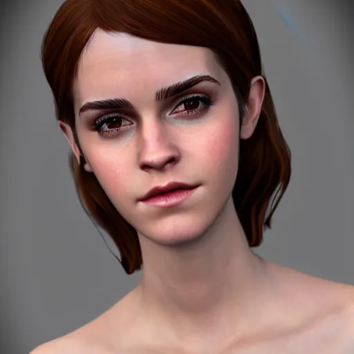 Image similar to daz3d genesis 8 female emma watson, Iray shaders,studio HDRI lighting, natural skin textures ultra hd 8k, Iray renders, unreal engine 5, cinematic realistic portrait