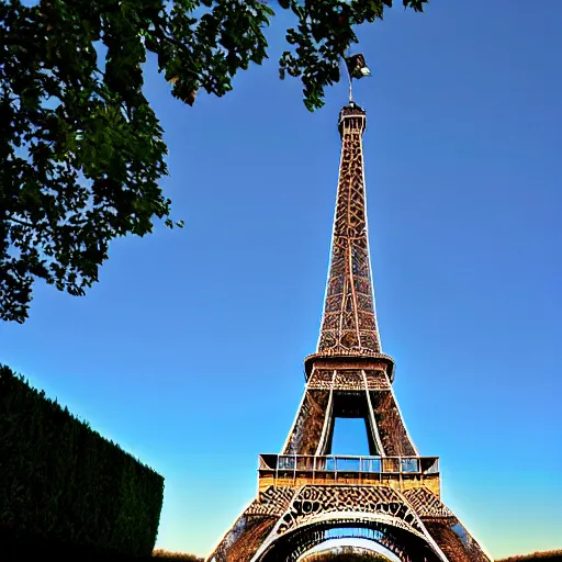 Image similar to the eiffel tower upside down