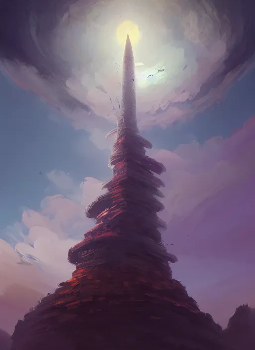 Prompt: a monumental tower of hanoi reaching towards the skyso big that cities are built inside of it, pitchblack sky, extremly detailed digital painting, vibrant colors, in the style of andreas rocha and noah bradley and tyler edlin and peter mohrbacher, mystical colors, rim light, beautiful lighting, 8 k, stunning scene, raytracing, octane, trending on artstation