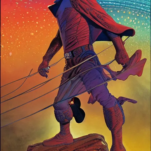 Image similar to jean giraud and moebius and don lawrence and alex ross and john romita jr, gouache and wash paints, smooth focus, sharp details, detailed details, bokeh, 4 k, fine 5 k details, fine details, fine intricate, fine facial proportionate, fine body proportionate / life as hopeless