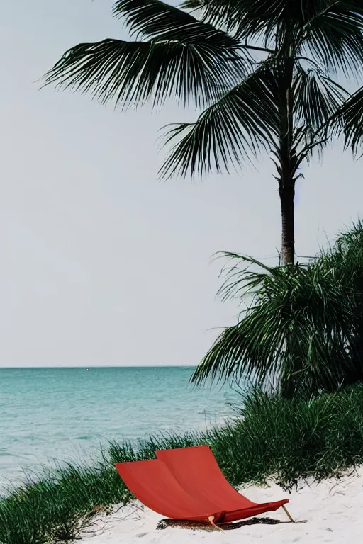 Image similar to minimalist boho style art of a beach chair