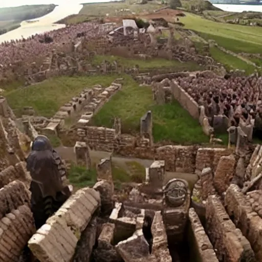 Image similar to gopro footage of the roman invasion of britain