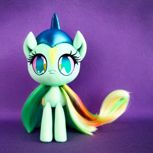 Prompt: a c'thulhu doll in my little pony style, product shot