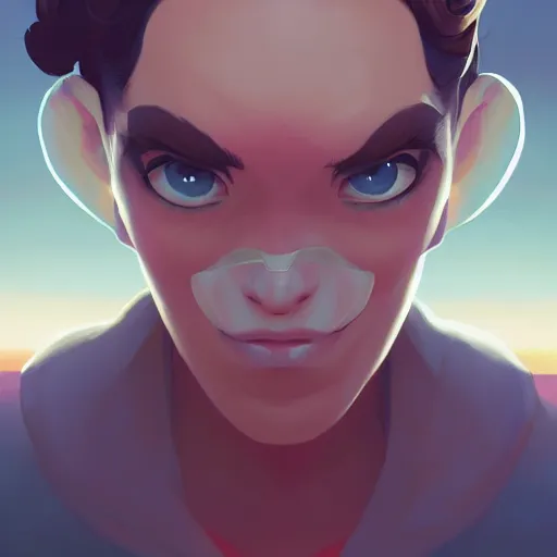 Image similar to face icon stylized minimalist comic - con, loftis, cory behance hd by jesper ejsing, by rhads, makoto shinkai and lois van baarle, ilya kuvshinov, rossdraws global illumination