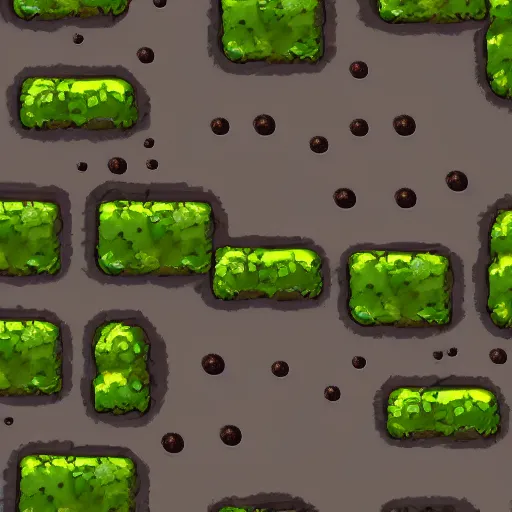 Image similar to tileable brown dirt texture, rocks and moss, from a gorgeous indie platform game