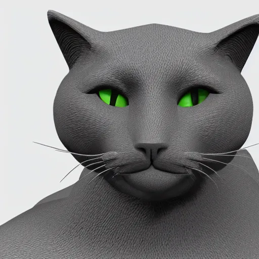 Image similar to 3 d model of a cat