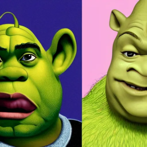 Image similar to portrait of Shrekye West, kanye, shrek