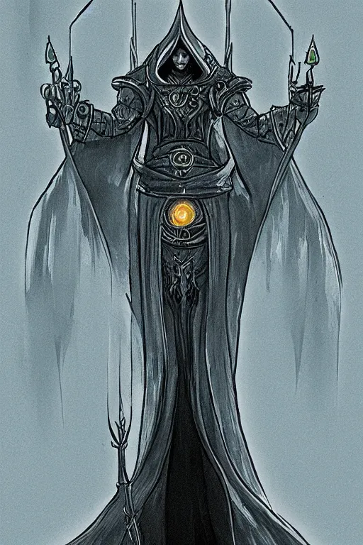 Image similar to tarot illustration of sauron as the tower by artstation