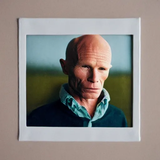 Prompt: Needle felting art representing Ed Harris, studio lighting, F 1.4 Kodak Portra