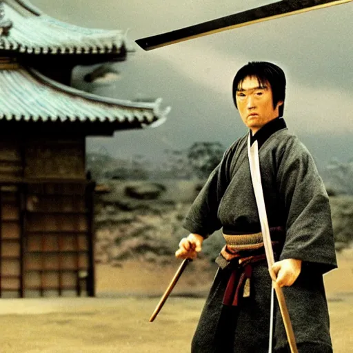 Prompt: film still of real life shisio makoto from samurai x