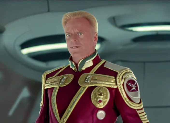 Prompt: film still of zapp brannigan in the new scifi movie, 4 k